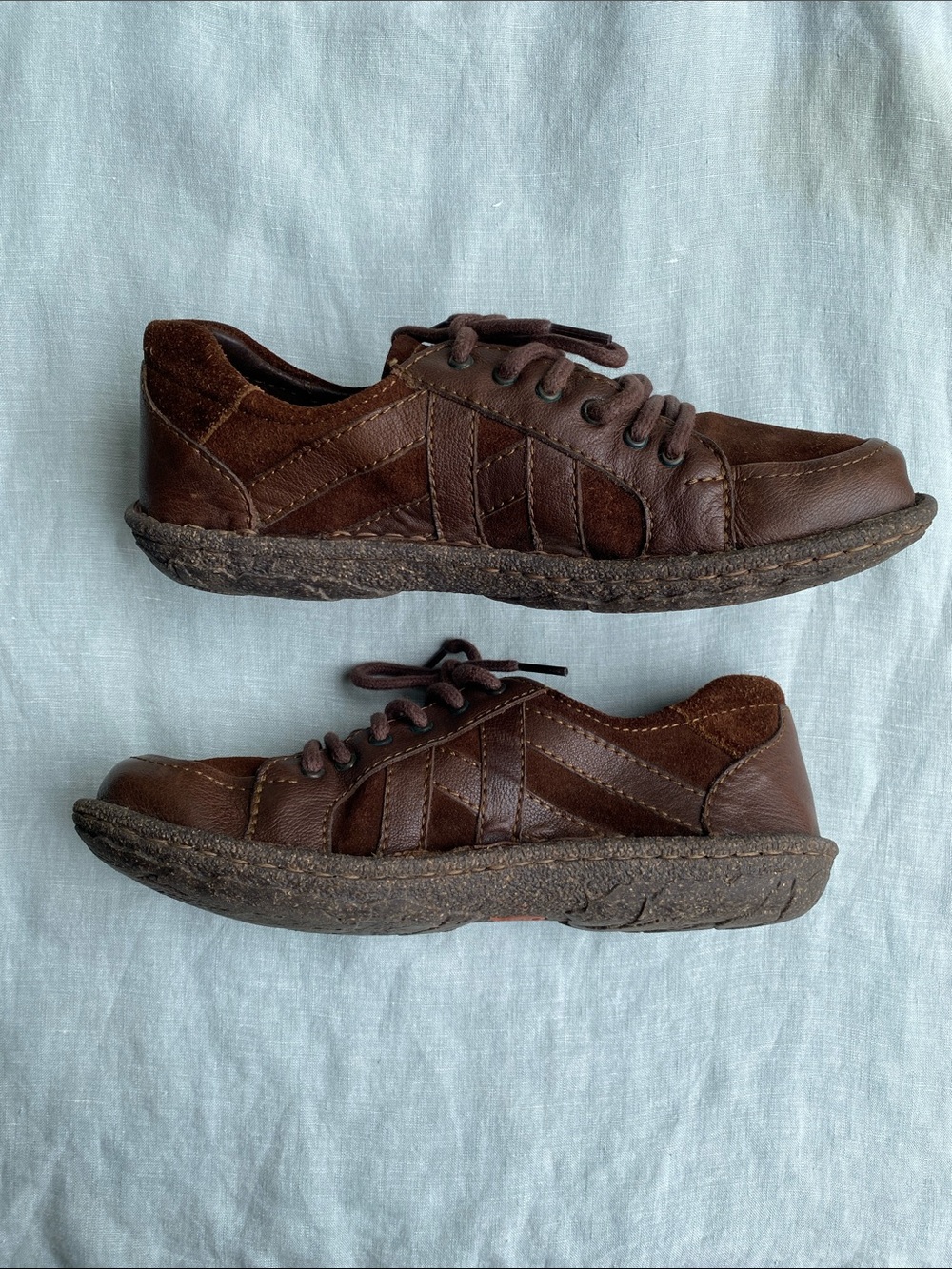 Born brown leather suede Sommer dress sneakers - Picture 4 of 15